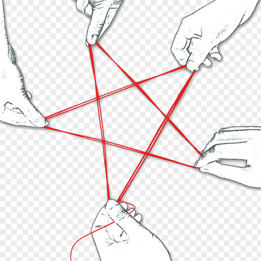Line Hand Fight Pentagram Teamwork Business Poster Collaboration PNG