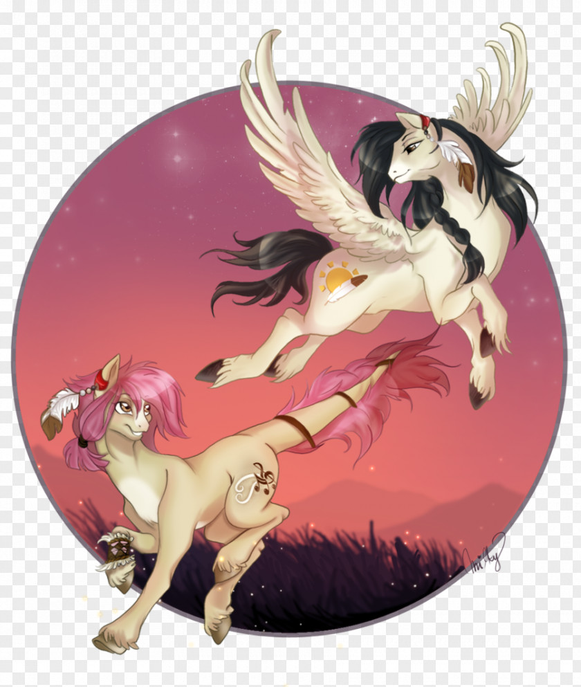 Riverwind DeviantArt Nighttime Butterfly Fairy Horse PNG