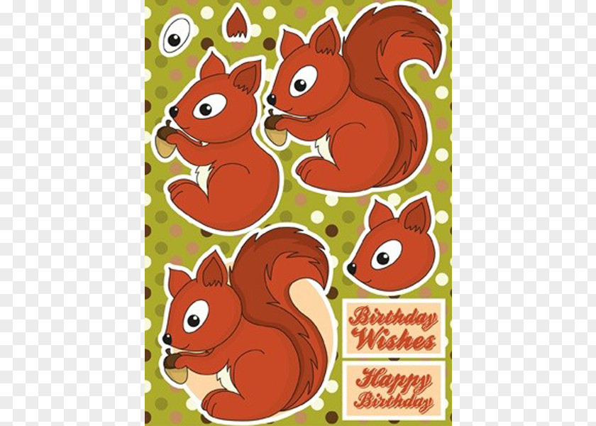 Squirrel Chipmunk Paper Model Cardmaking Craft PNG