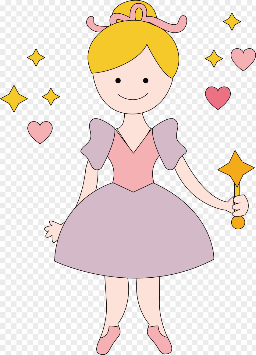 Blonde Princess Vector Illustration PNG