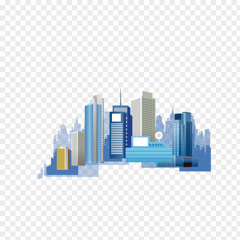 Cartoon City Building Shenzhen Shanghai PNG