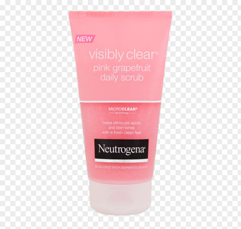 Pink Grapefruit Lotion Cream Neutrogena Clean & Clear Exfoliation PNG