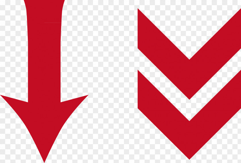 Red Arrow Straight Down Euclidean Vector Computer File PNG