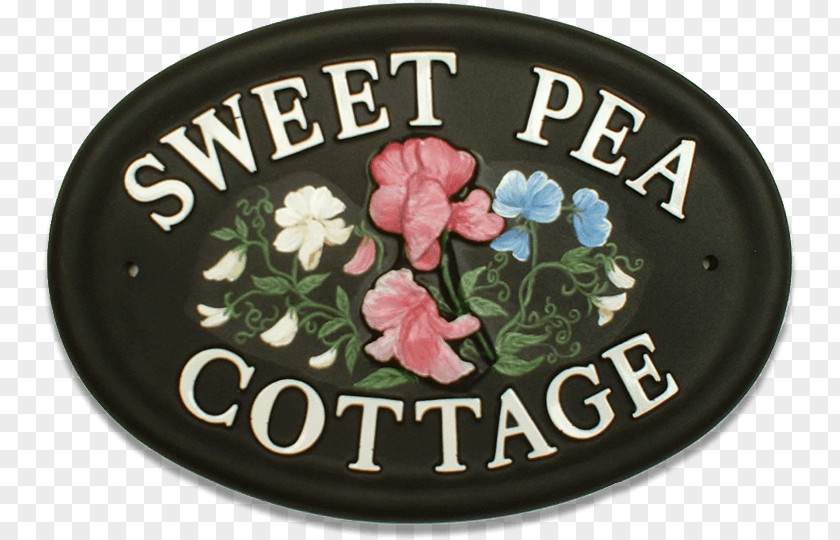 Sweet Pea Flowers Cottage Font PNG