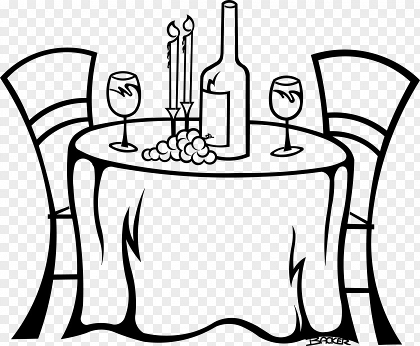 Wine Table Line Art White Human Behavior Cartoon Clip PNG
