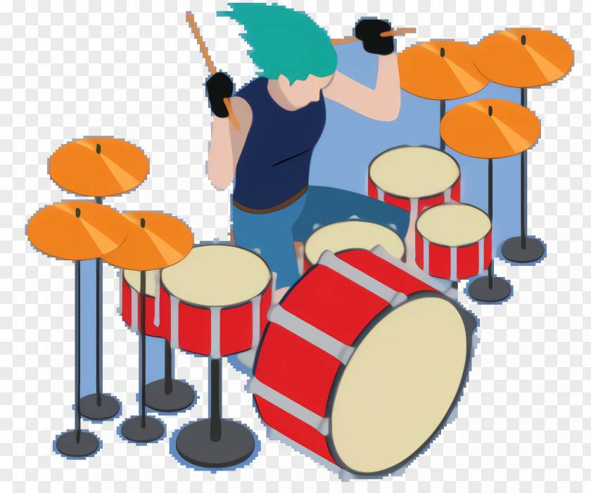 Hand Drum Davul Guitar Cartoon PNG