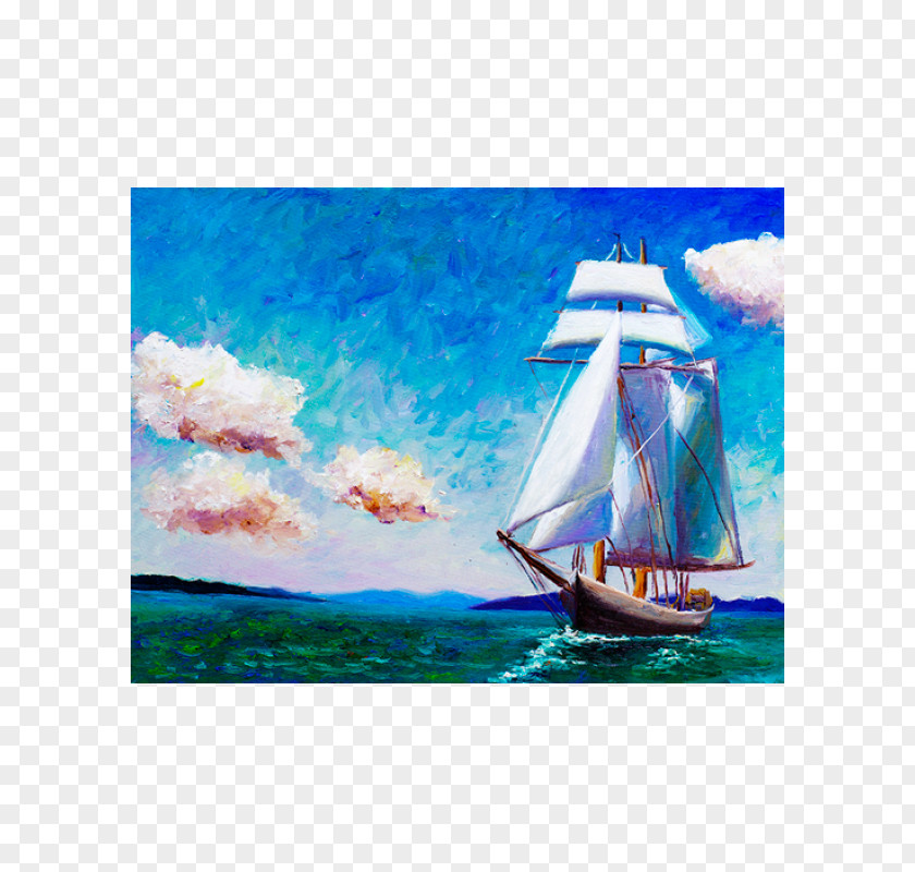Sail Sailboat Art Painting PNG