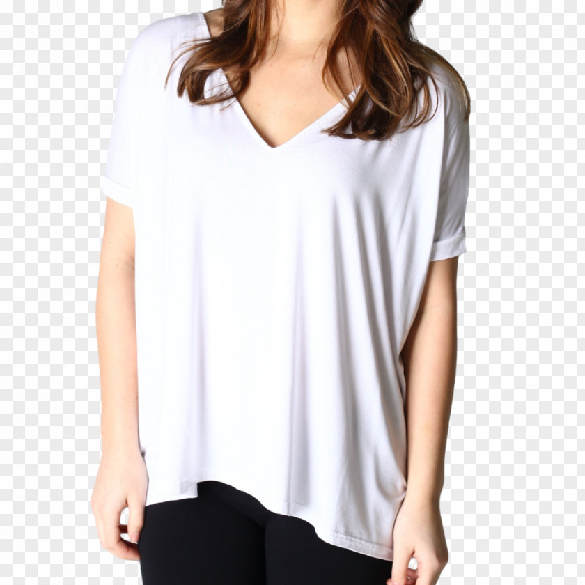 White Short Sleeves Sleeve T-shirt Top Blouse Clothing PNG