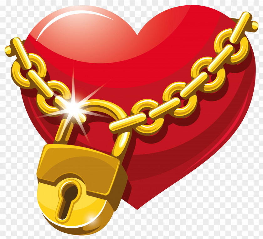 Chain Heart Lock Royalty-free Clip Art PNG