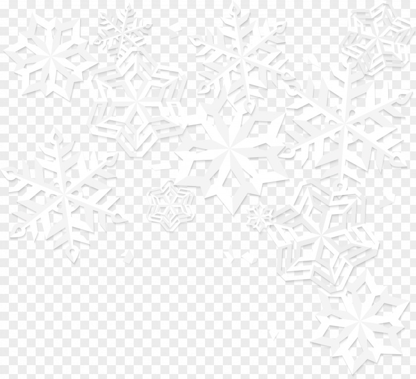 Gray Snowflake Pattern White Black PNG