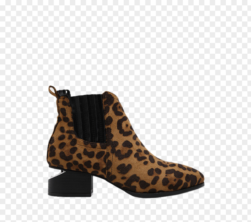 Leopard Fashion Boot Animal Print Fake Fur PNG