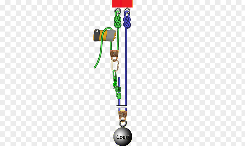 The Red Rope Pulley Mechanical Advantage Rescue System PNG