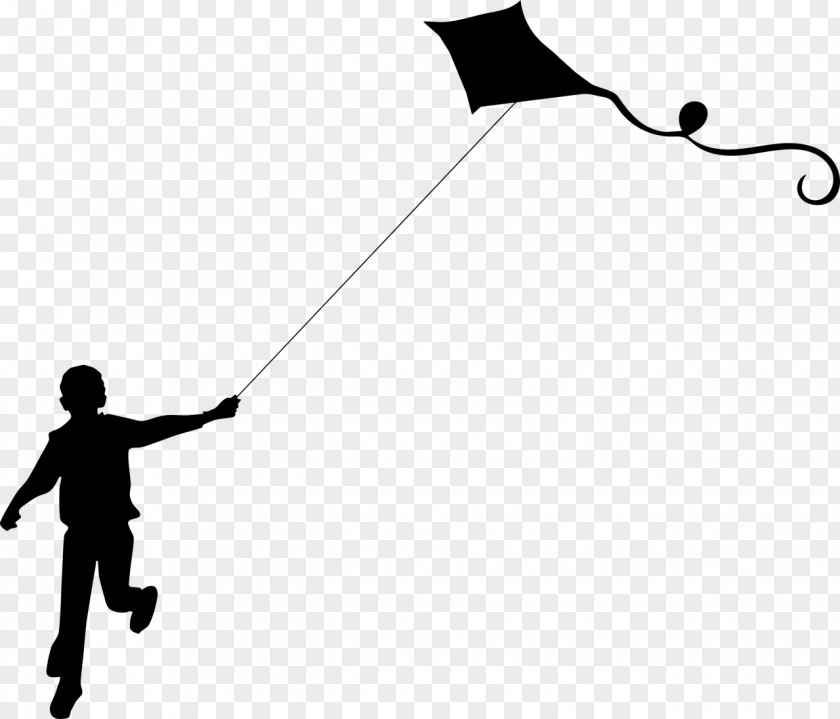 Fly A Kite Silhouette Clip Art PNG