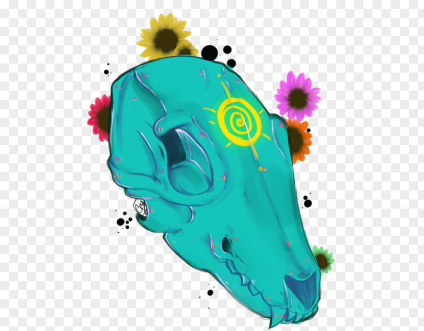 Illustration Organism Font Skull Turquoise PNG