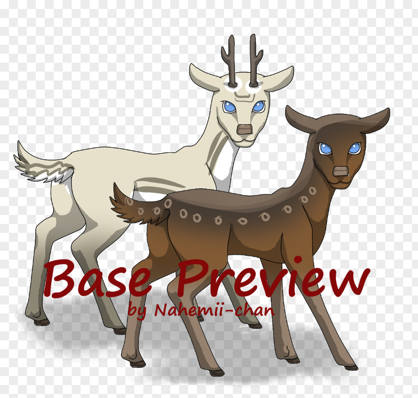 Reindeer Cattle Antelope Line Art PNG