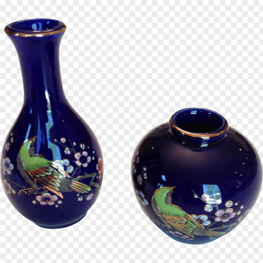 Vase Glass Cobalt Blue Ceramic PNG