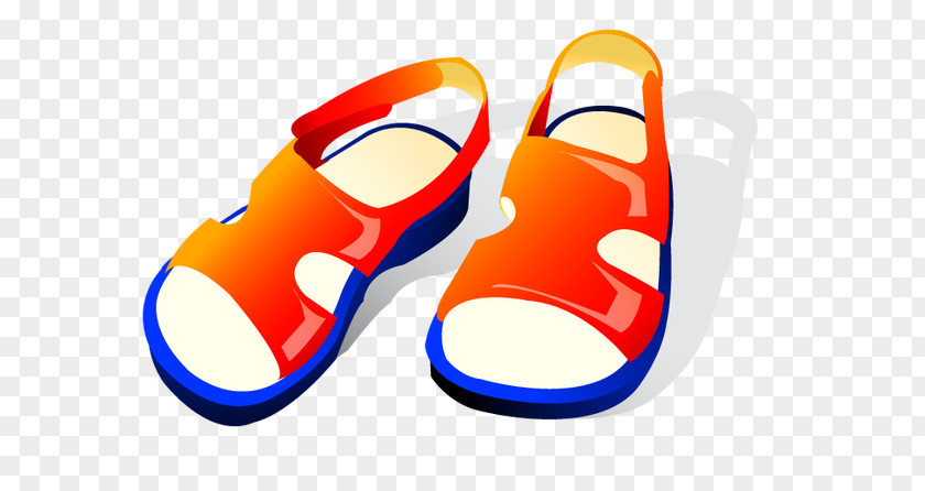 Cartoon Painted Sandals Slipper Sandal Flip-flops Shoe Clip Art PNG