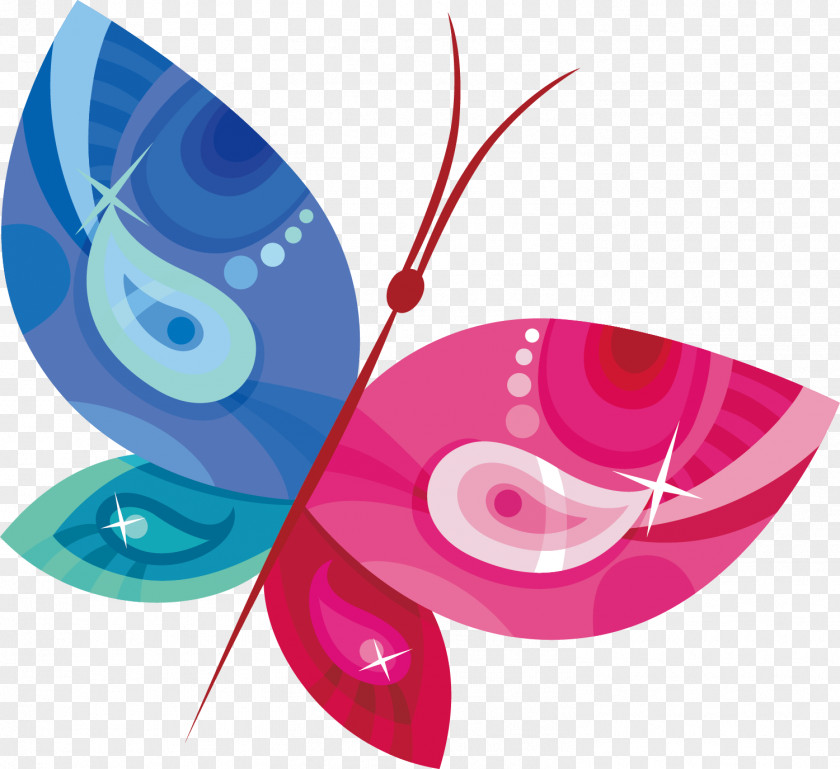Dream Colorful Butterfly Icon Design Illustration PNG