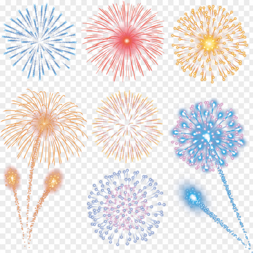 Fireworks Picture Vector Material PNG