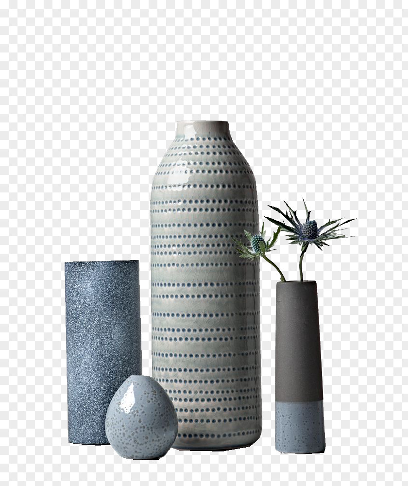 Vase Dots Blue Ceramic Interior Design Services PNG