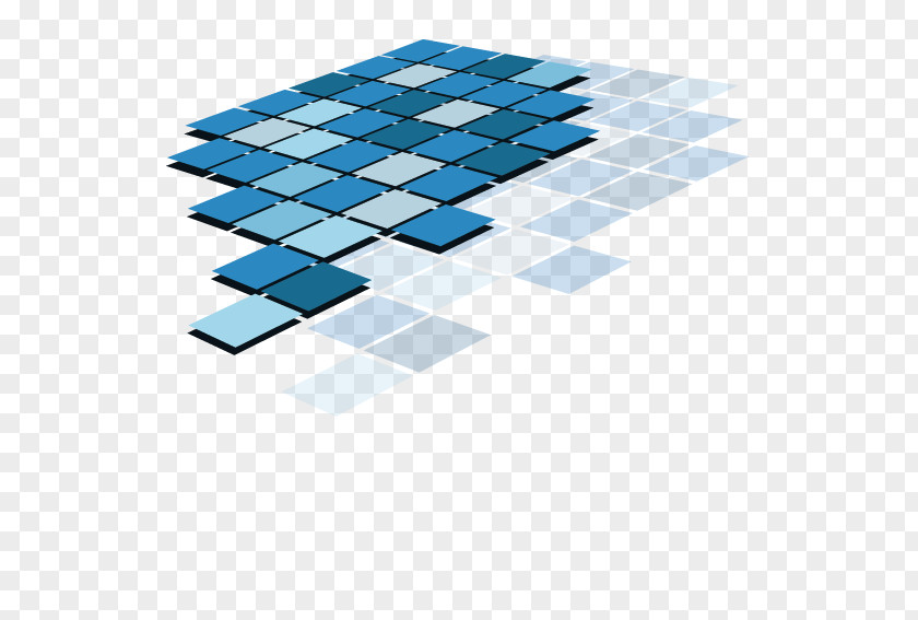 Blue Squares Of Science And Technology Royalty-free PNG