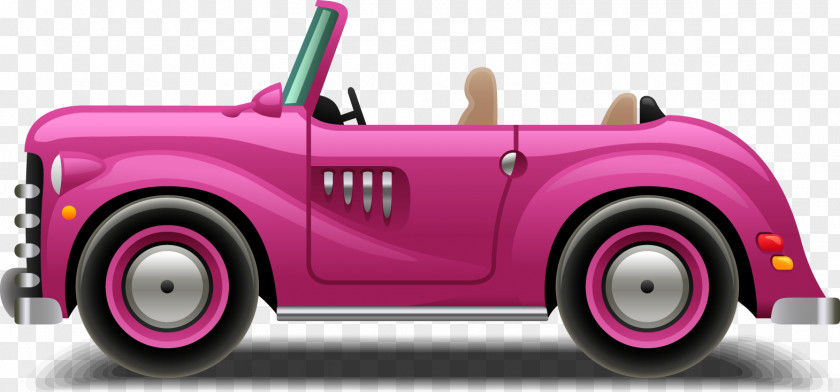 Bright Purple Cartoon Car Adobe Illustrator Automotive Design PNG