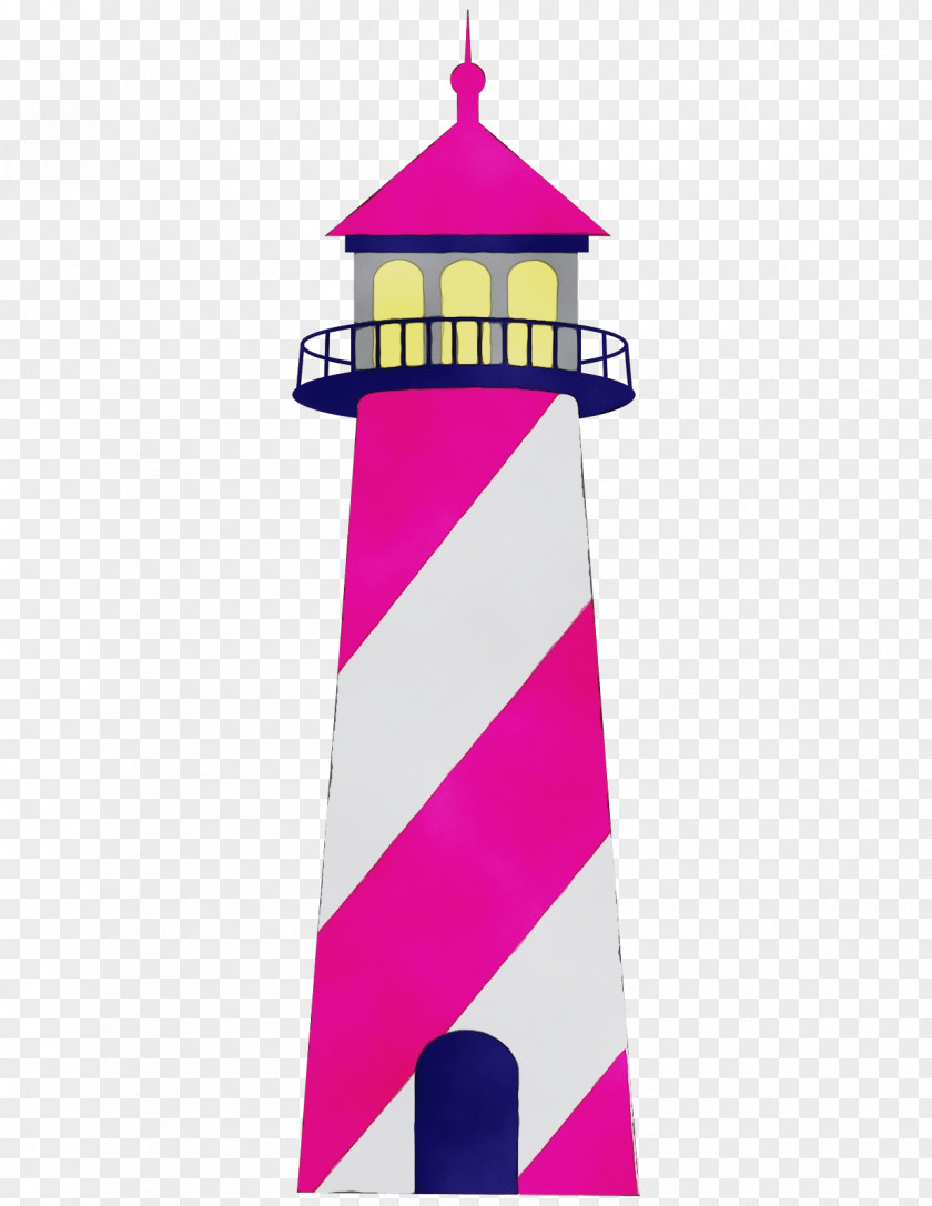Magenta Pink Lighthouse Tower PNG