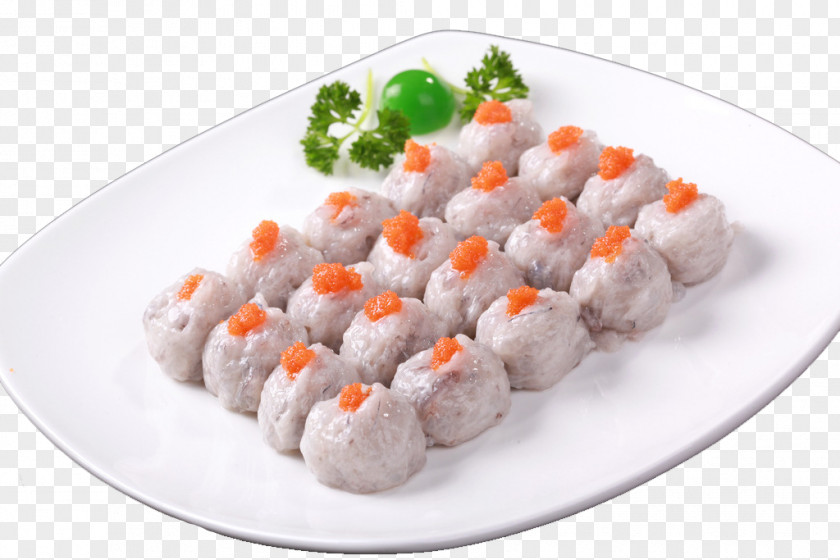 Crab Roe Shrimp Balls Fish Ball Sushi Hot Pot Surimi PNG