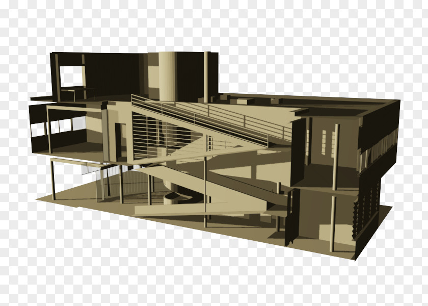 Design Villa Savoye Building Roof Furniture PNG