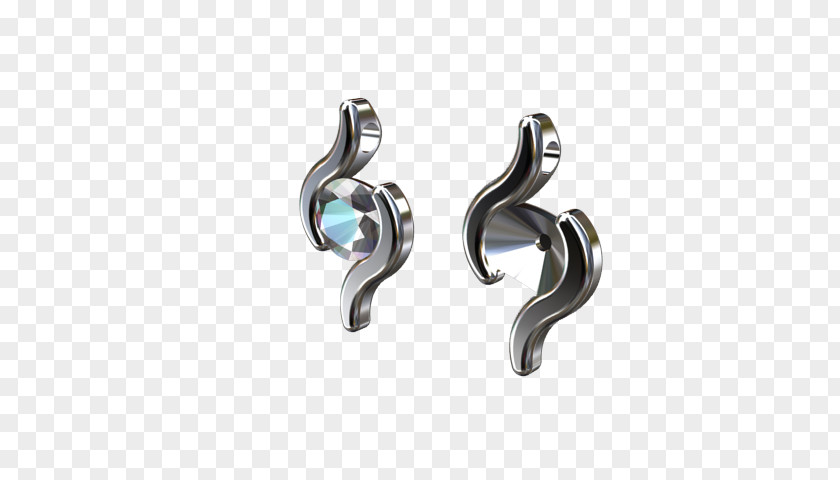 Earring Silver Body Jewellery Product Design PNG