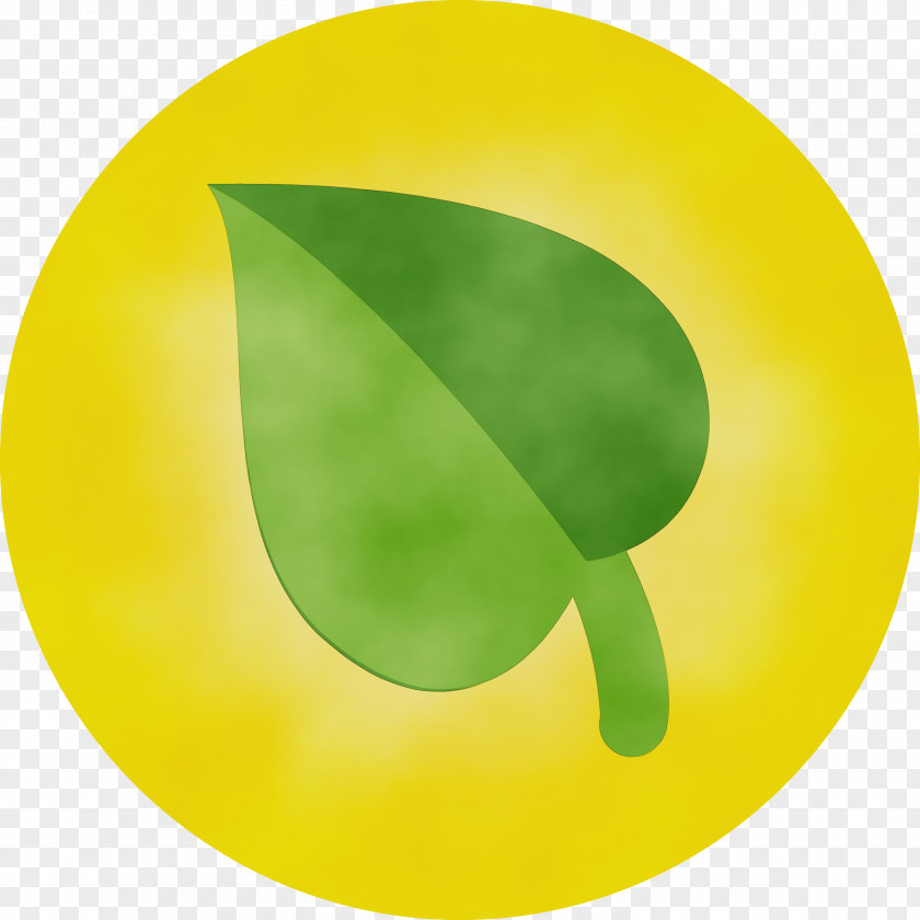 Green Yellow Leaf Symbol Logo PNG