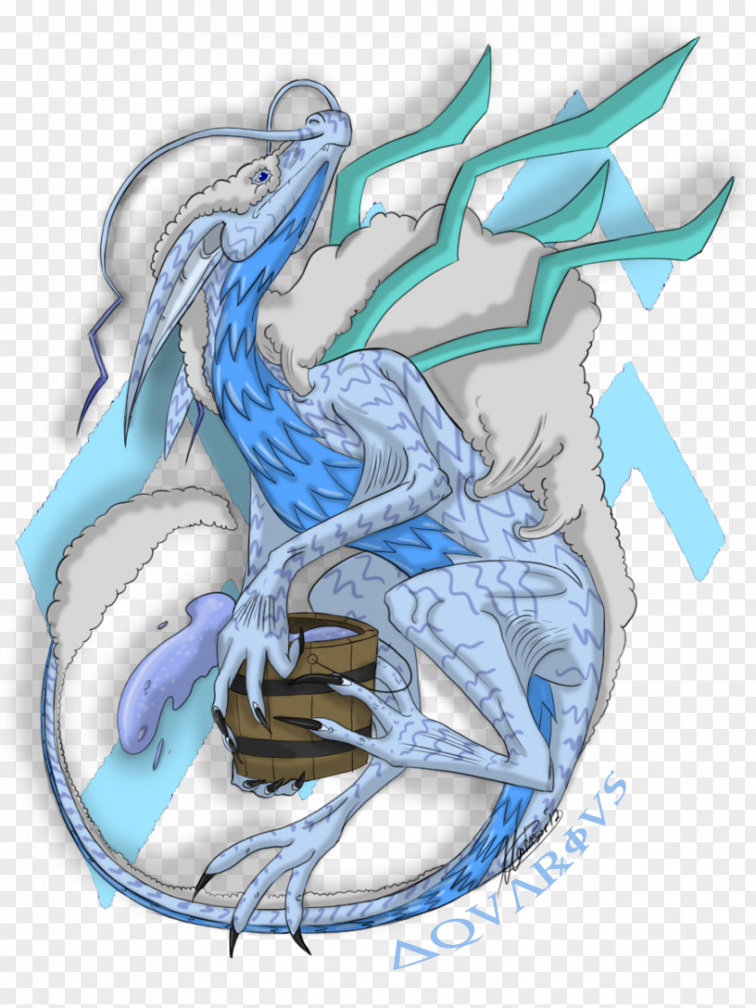 Aquarius Cartoon Dragon PNG