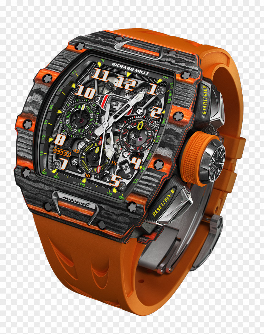 Car Richard Mille McLaren Automotive Flyback Chronograph Watch PNG