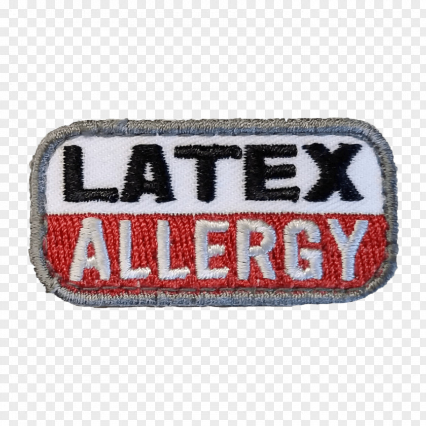 Embroidered Patch Latex Allergy Morphine PNG