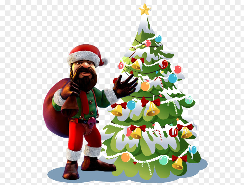 Christmas Big Promotion Santa Claus Tree Desktop Wallpaper Clip Art PNG