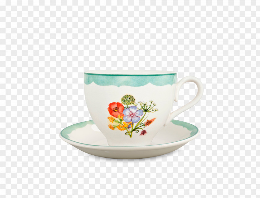 Mug Coffee Cup Saucer Porcelain Burleigh Pottery PNG