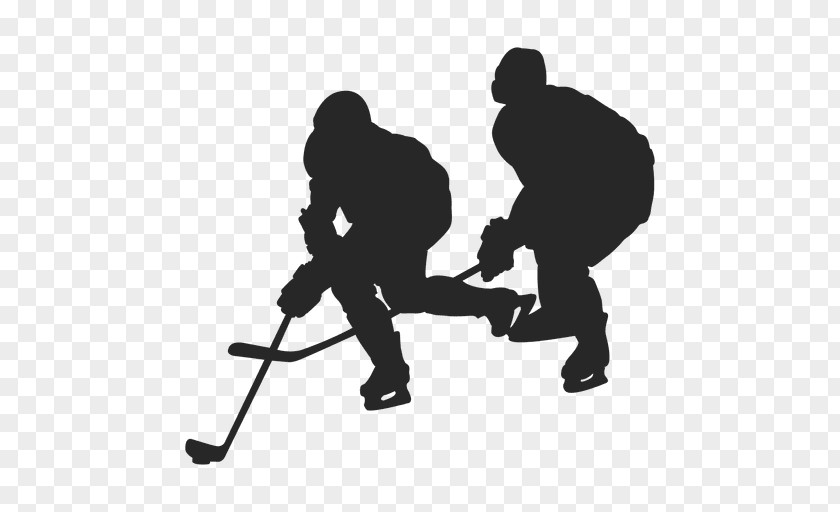 Silhouette Ice Hockey Sport Goal PNG