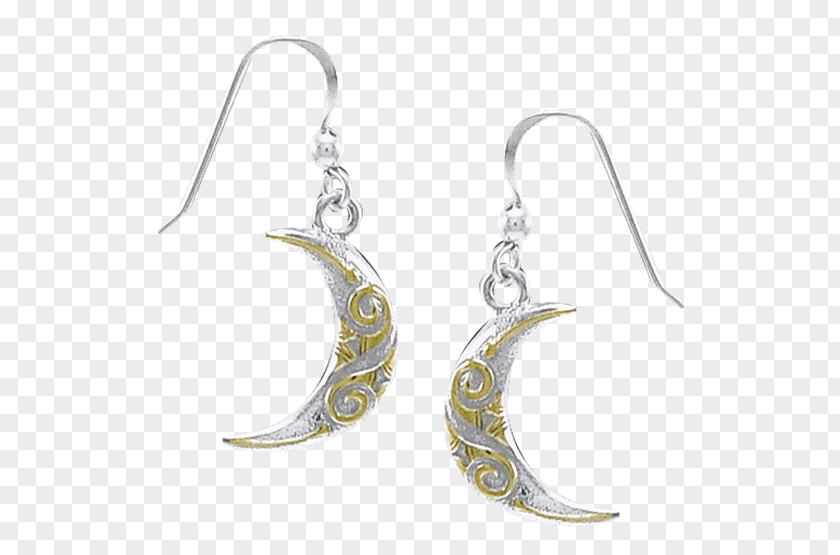 Crescent Moon Earrings Earring Body Jewellery Silver PNG