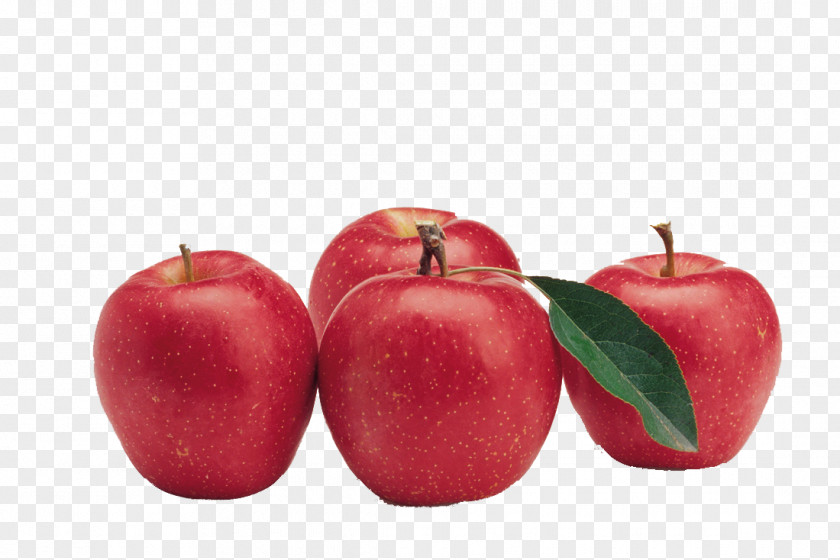 Four Red Apples Apple Eating Food Dietary Fiber Pectin PNG