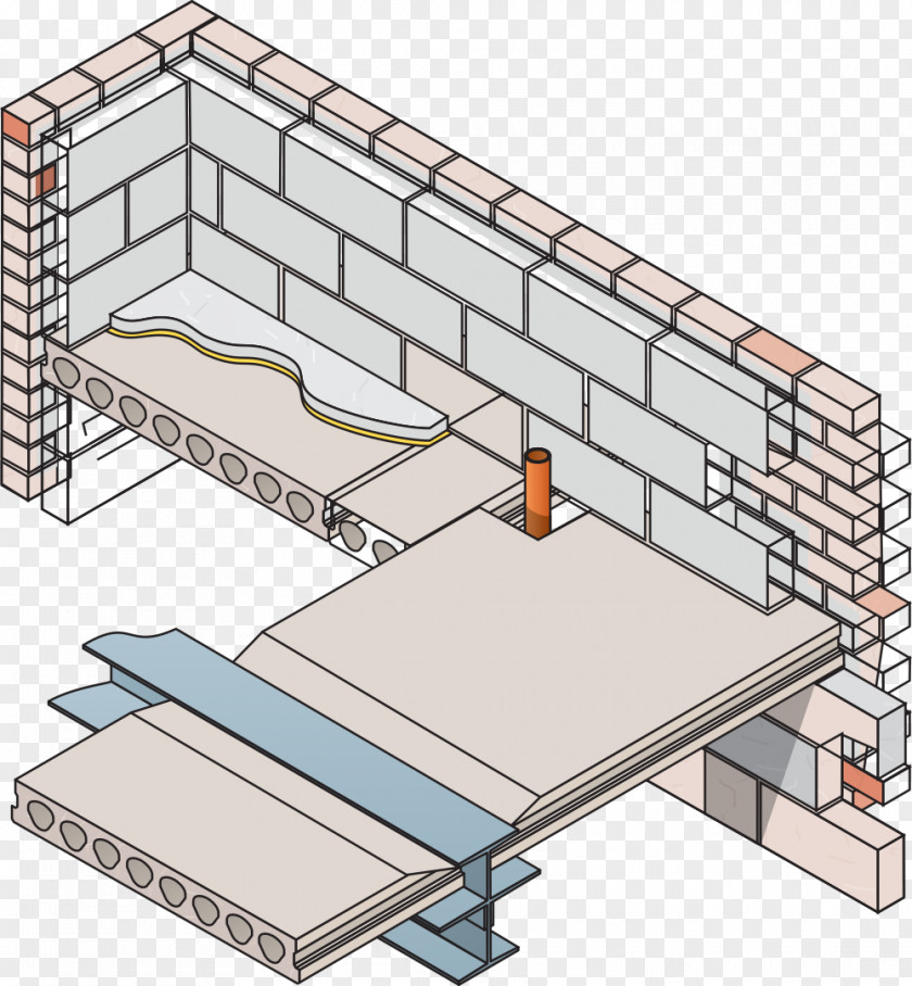 Hollowcore Slab Concrete Architectural Engineering Hollow-core Beam PNG