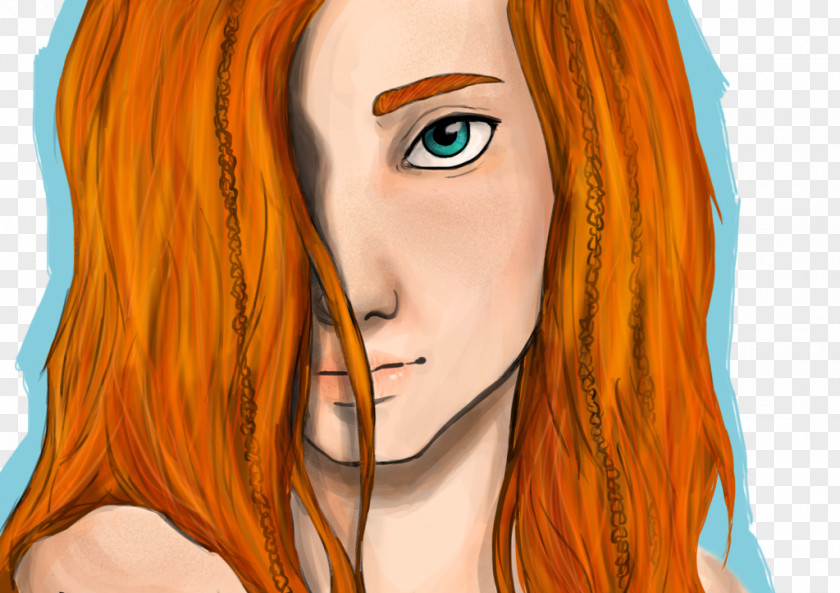 Redhead Red Hair Coloring Eyebrow Black PNG