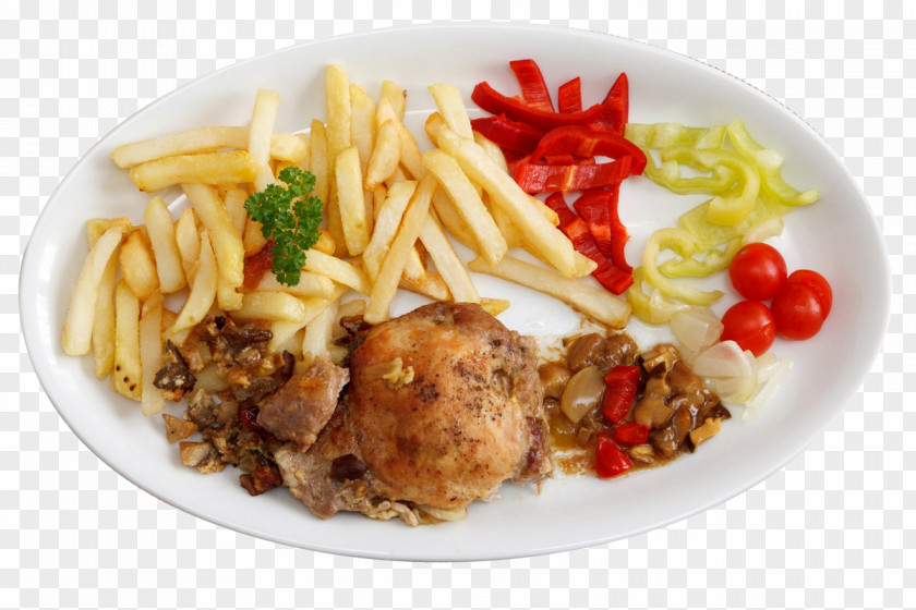 Fried Chicken And French Fries Hamburger Egg Pasta PNG