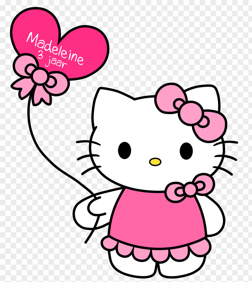 Hello Kitty With Balloons Clip Art PNG