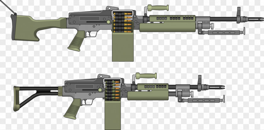 Machine Gun Modern Guns Firearm Light Weapon PNG