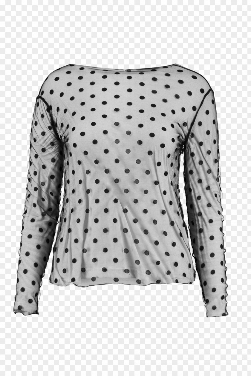 Mesh Dots Long-sleeved T-shirt Polka Dot Shoulder PNG