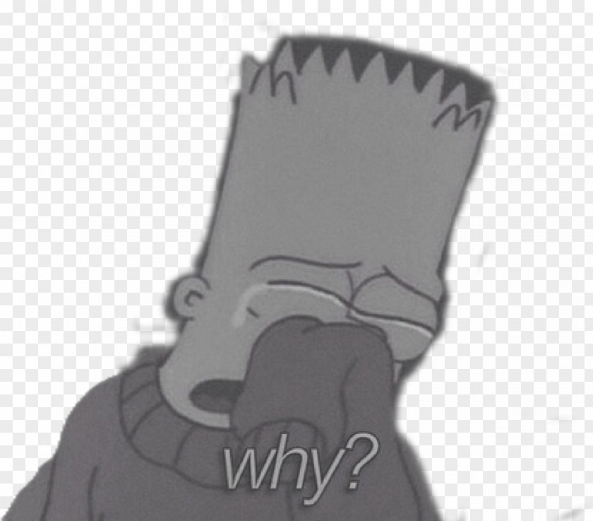 Bart Simpson Drawing Sadness Depression SAD! Image Angst PNG