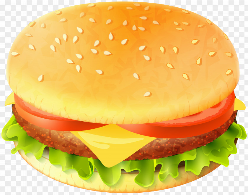 Burger Clip Art Image Hamburger Cheeseburger Whopper Fast Food Breakfast Sandwich PNG
