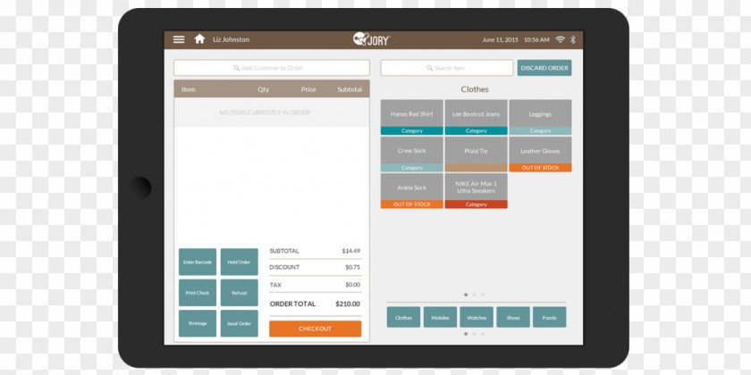 Design User Interface Point Of Sale System PNG