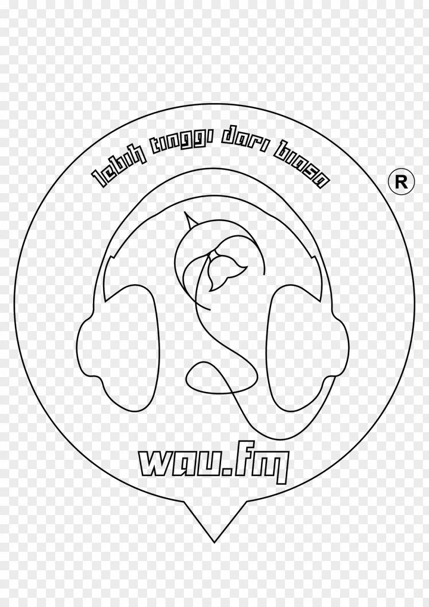 Ear Headgear White Line Art Circle PNG