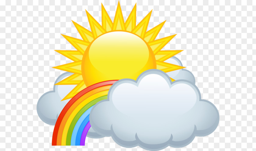 Rainbow Clouds And Sun Cloud Rain Clip Art PNG